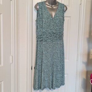 Blue & Brown pullover dress, Plus size 16W